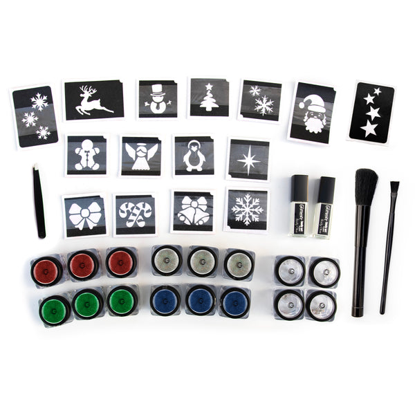 Holly, Jolly and Bling Glitter Tattoo Kit