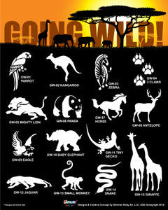 **NEW Going Wild Stencil Set with Poster